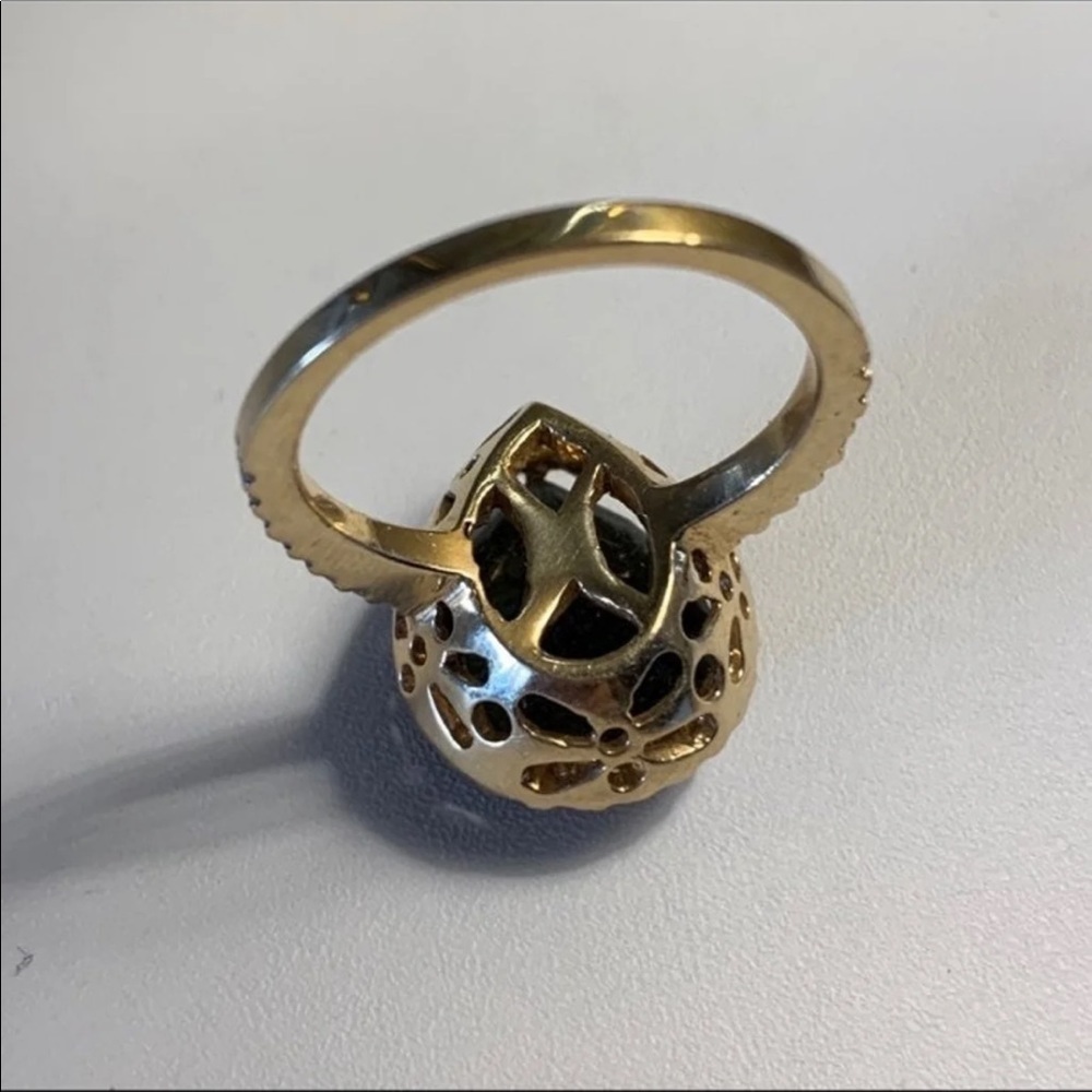 14K DIAMOND GREEN TOURMALINE RING 9 - Picture 3 of 11